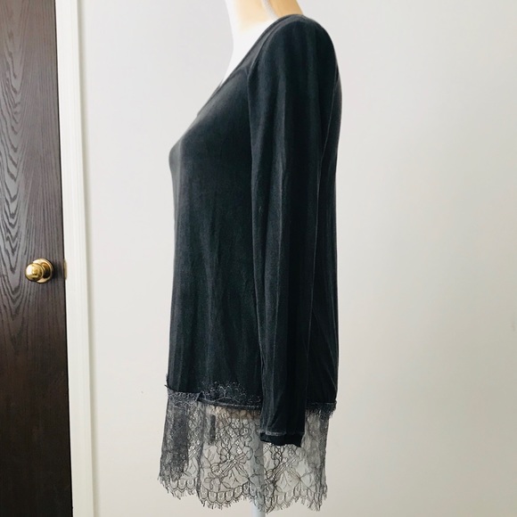 🇮🇹 Lace w Sparkle Sliver Print Top - Picture 3 of 7